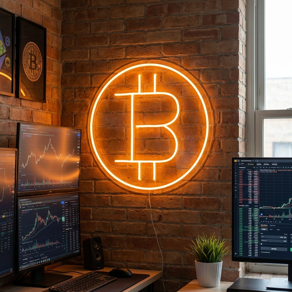 "Bitcoin" Enseigne Lumineuse en Néon