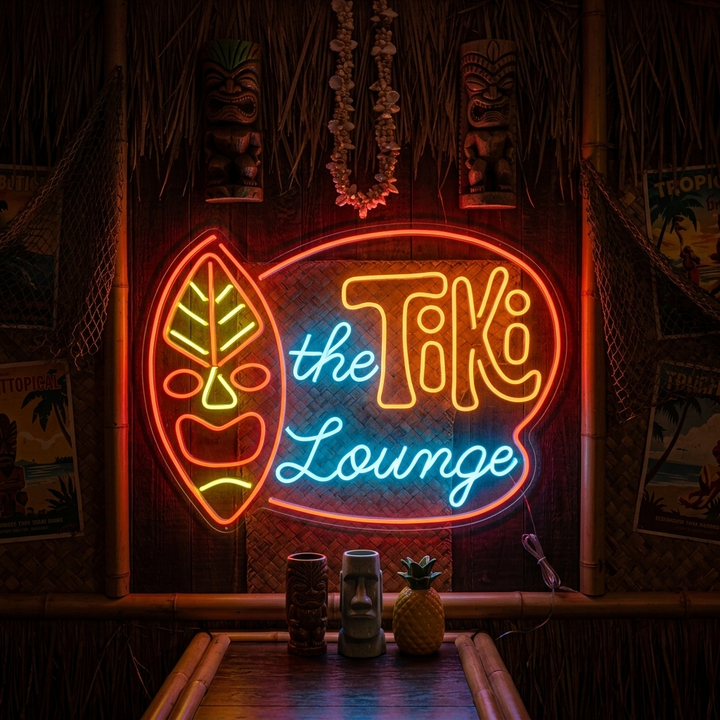 "The TIKI Lounge" Enseigne Lumineuse en Néon