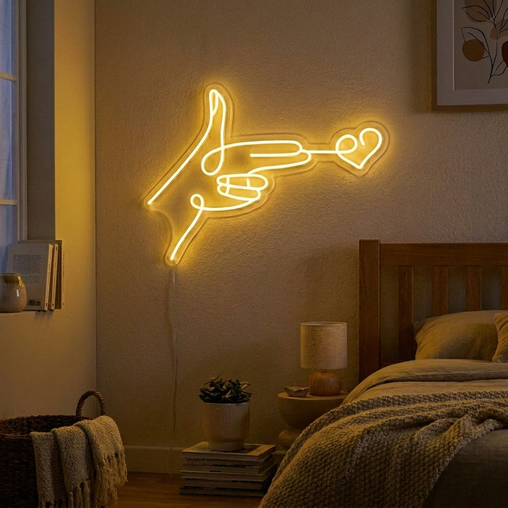 "Le Cœur De L'Amour" Enseigne Lumineuse en Néon