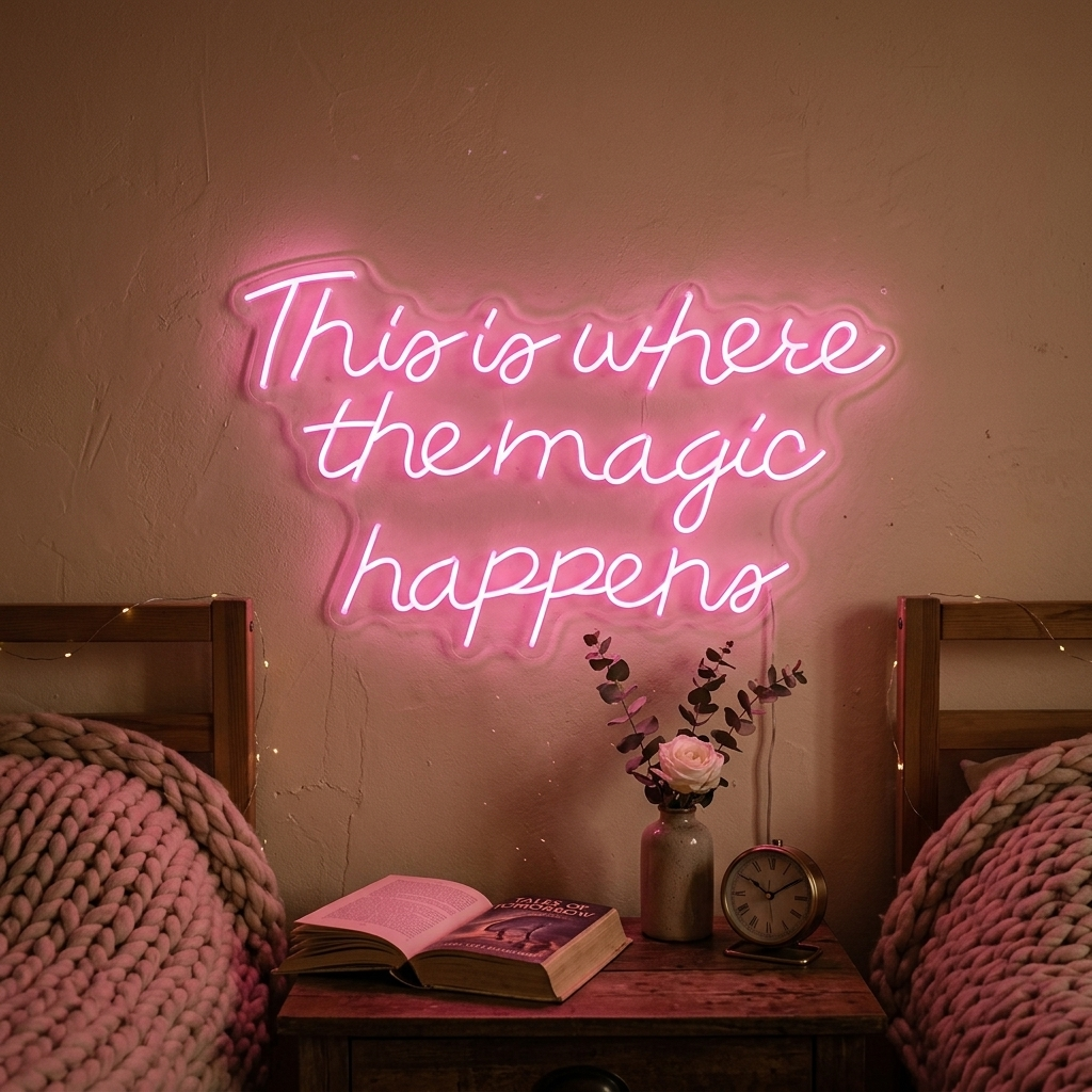 "This is Where The Magic Happens" Enseigne Lumineuse en Néon