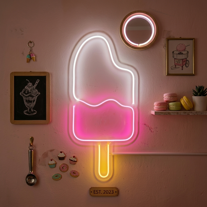 "Popsicle" Enseigne Lumineuse en Néon