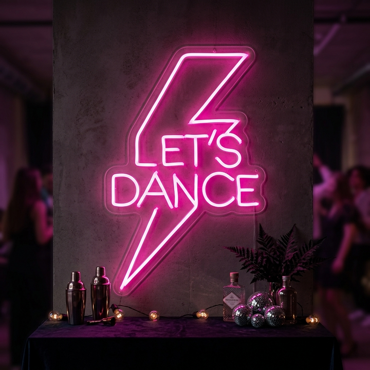 "Lets Dance" Enseigne Lumineuse en Néon