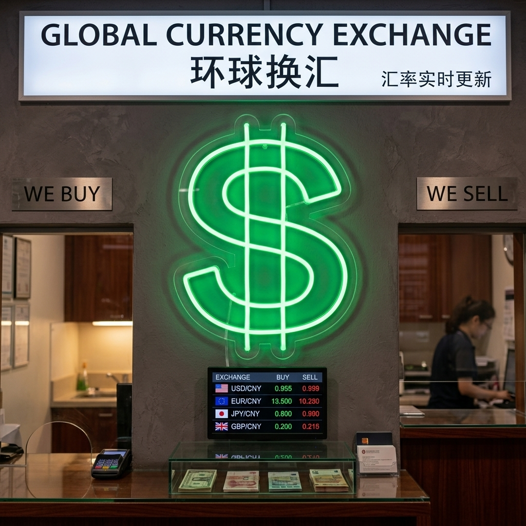"Symbole Du Dollar" Enseigne Lumineuse en Néon