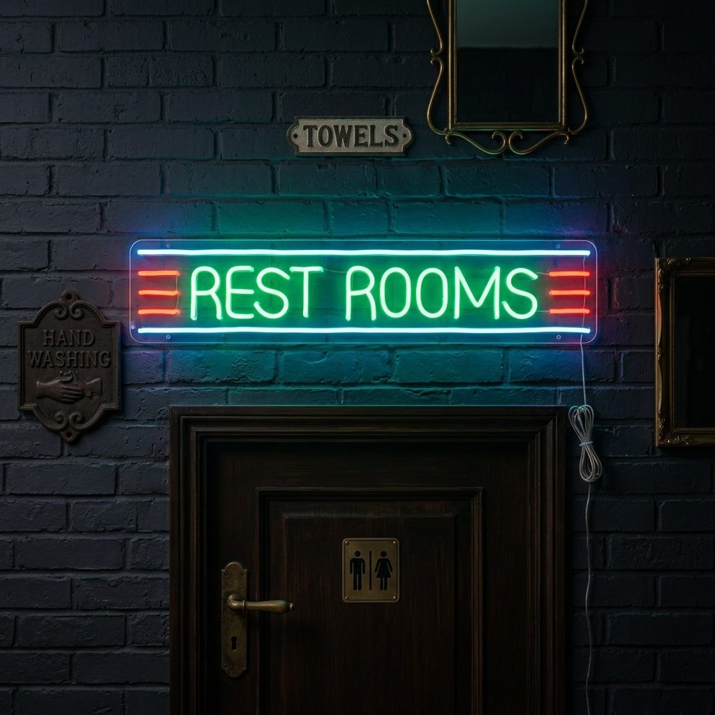 "Restroom" Enseigne Lumineuse en Néon