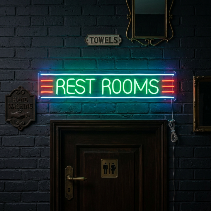 "Restroom" Enseigne Lumineuse en Néon