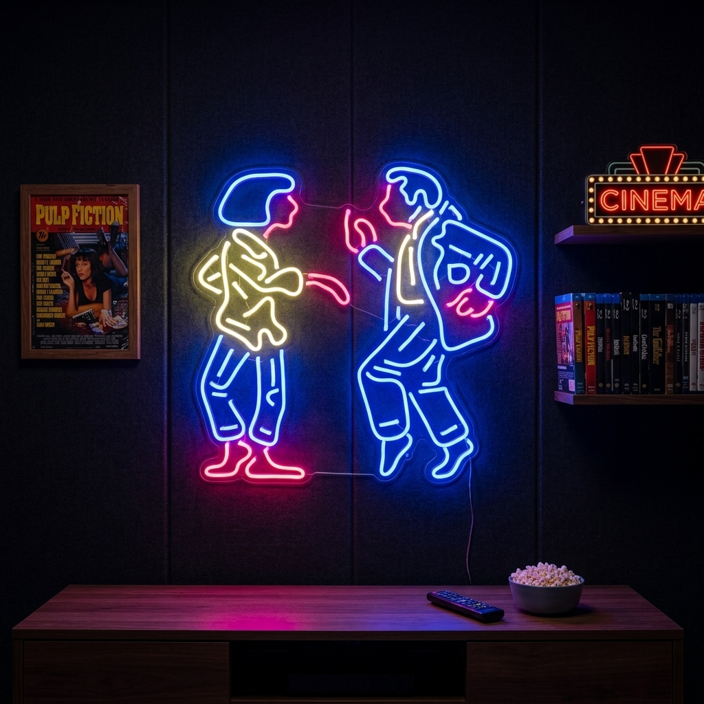 "Couple De Danseurs" Enseigne Lumineuse en Néon