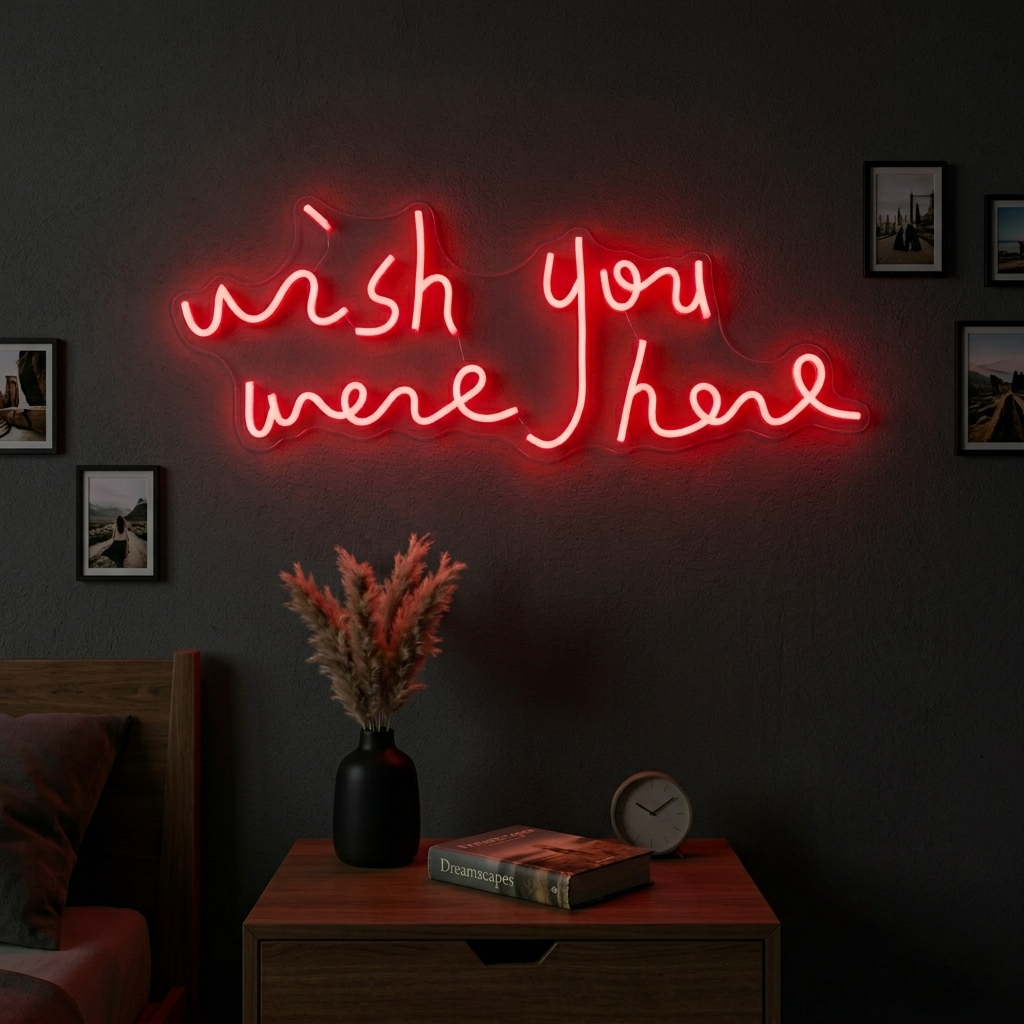 Wish You Were Here Enseigne Lumineuse en Néon