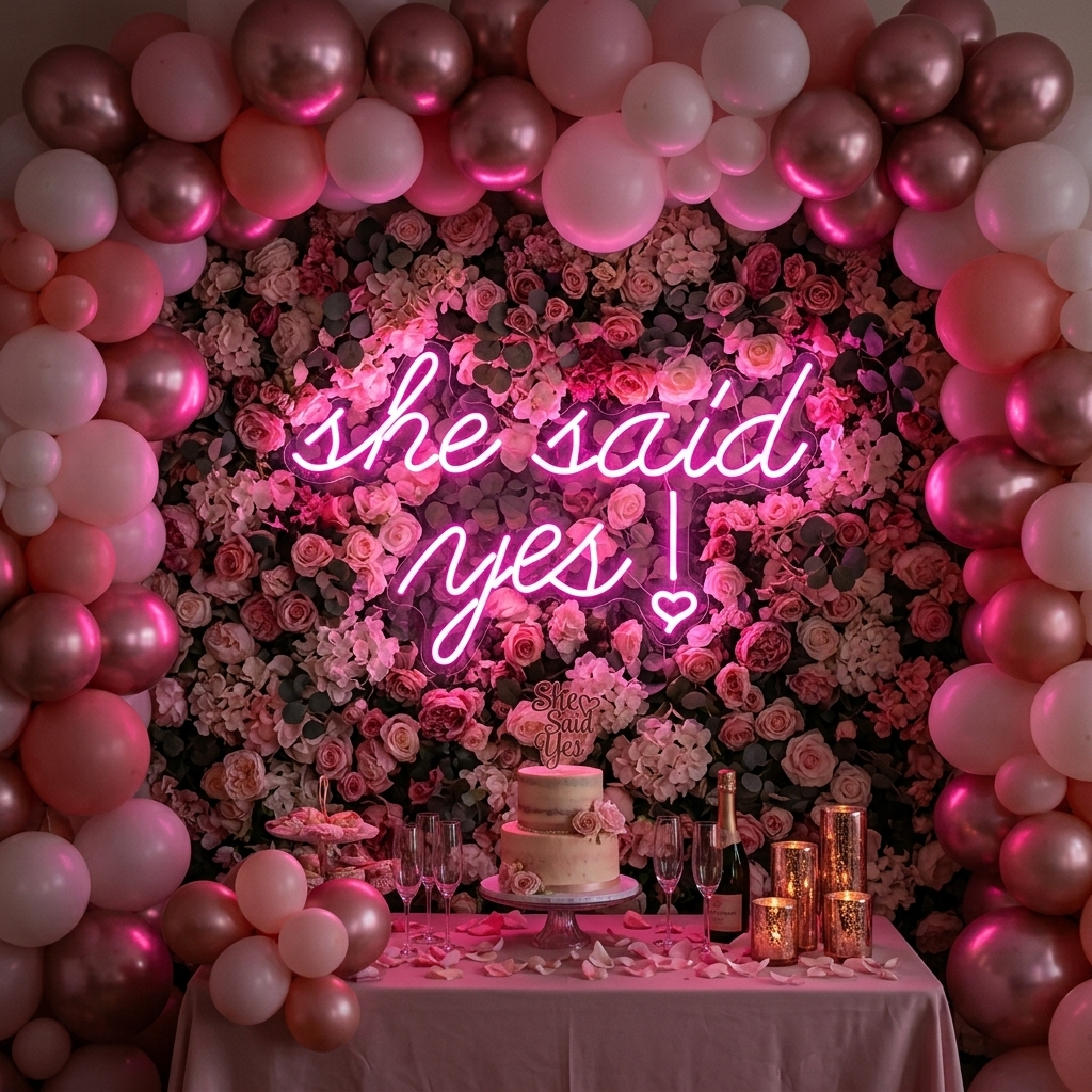 "She Said Yes" Enseigne Lumineuse en Néon
