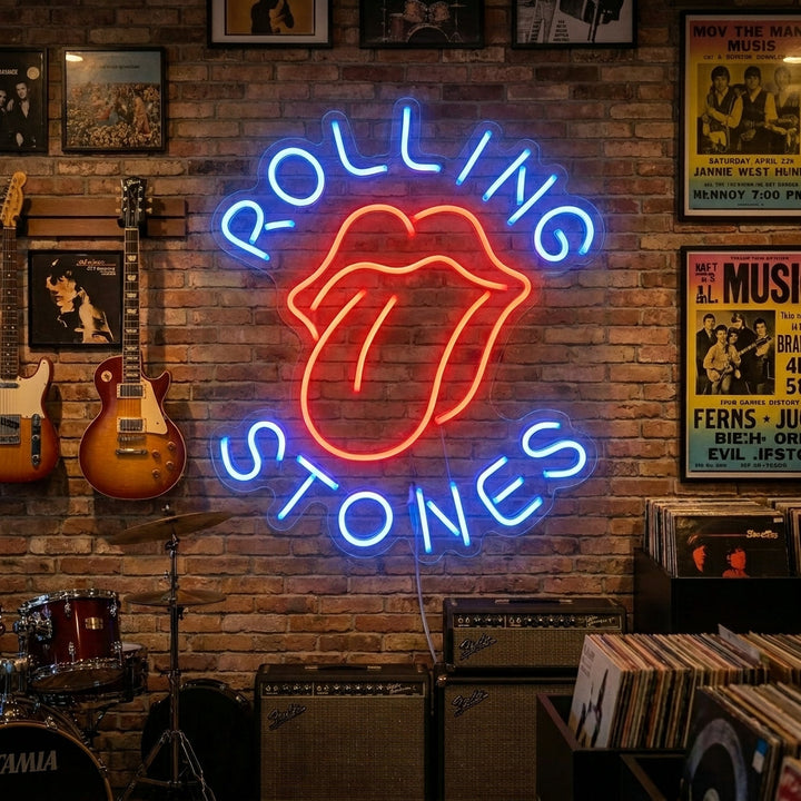 "Rolling Stones" Enseigne Lumineuse en Néon