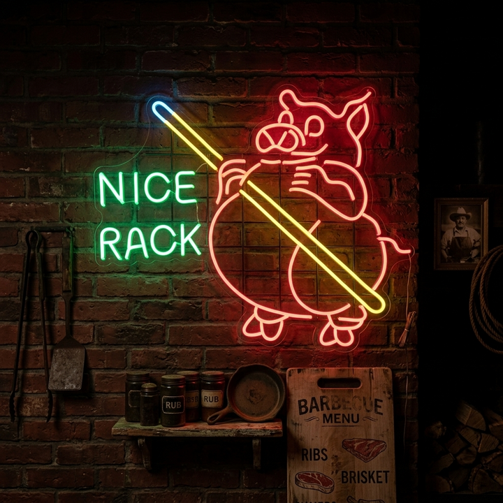 "Pool Nice Rack" Enseigne Lumineuse en Néon