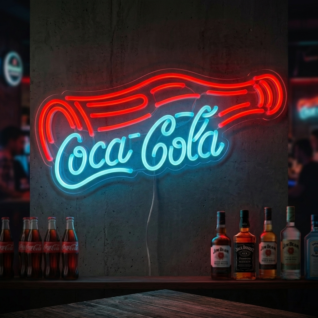 Coca Cola Bottle Enseigne Lumineuse en Néon
