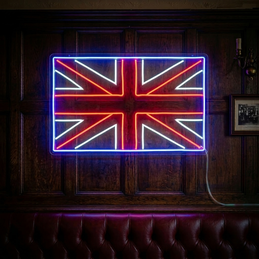 "Drapeau Du Royaume-Uni" Enseigne Lumineuse en Néon