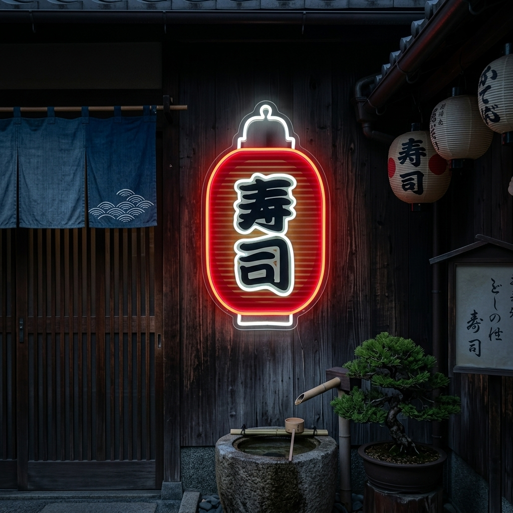 Sushi Enseigne néon, Décoration de restaurant japonais