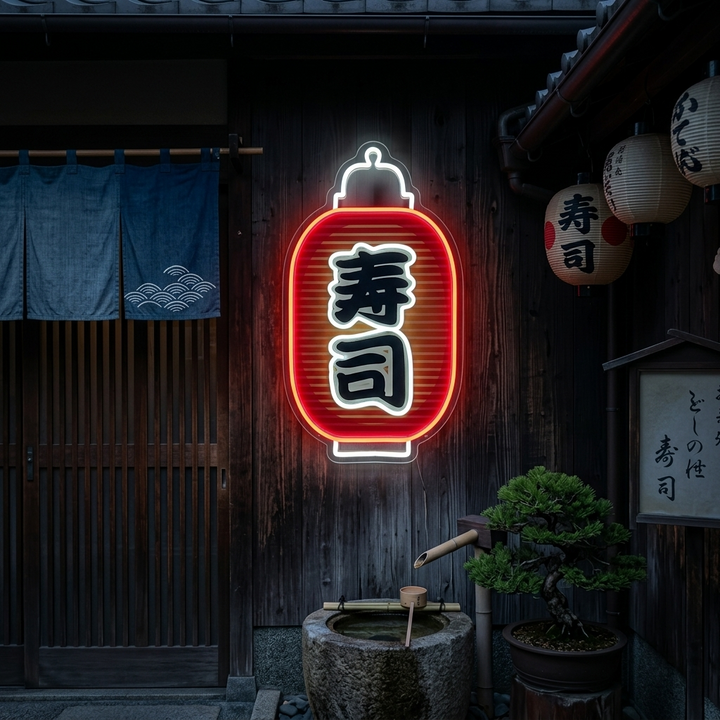 Sushi Enseigne néon, Décoration de restaurant japonais