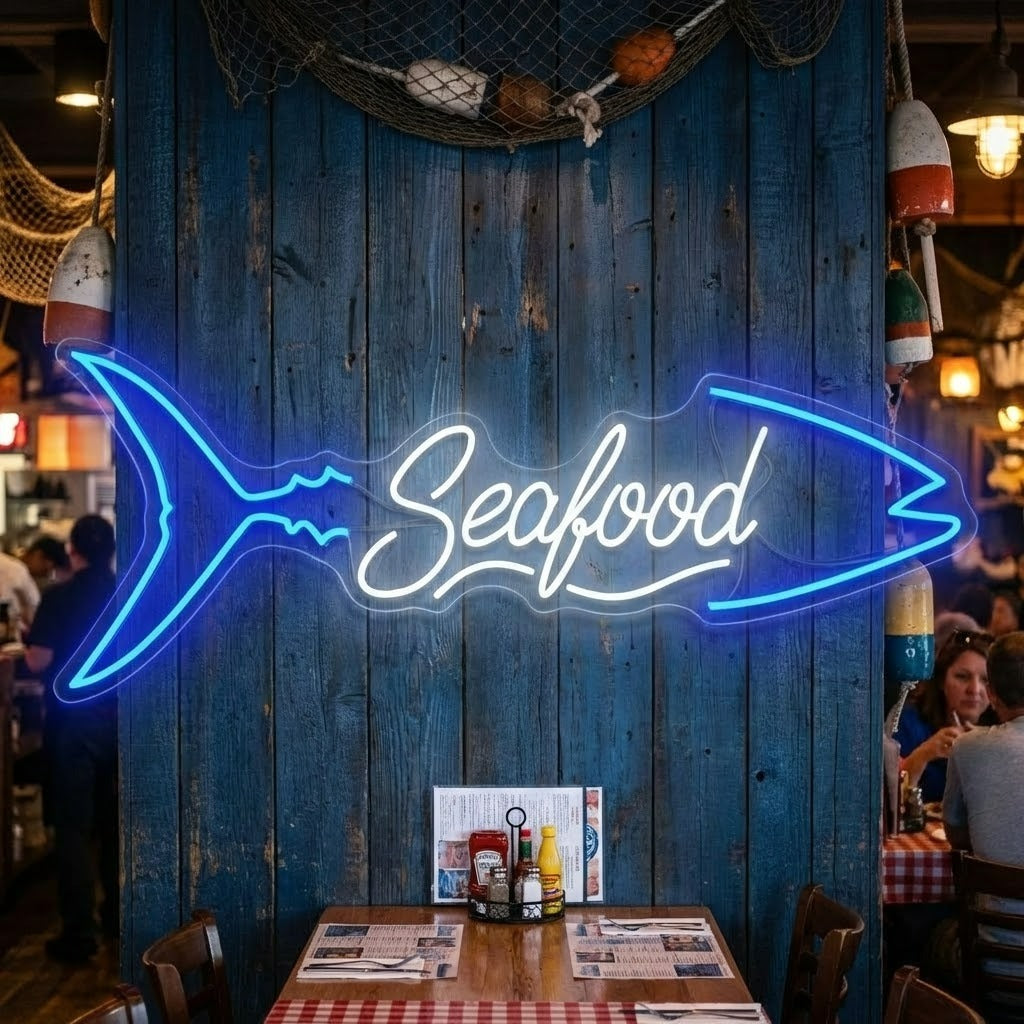 "Seafood" Enseigne néon