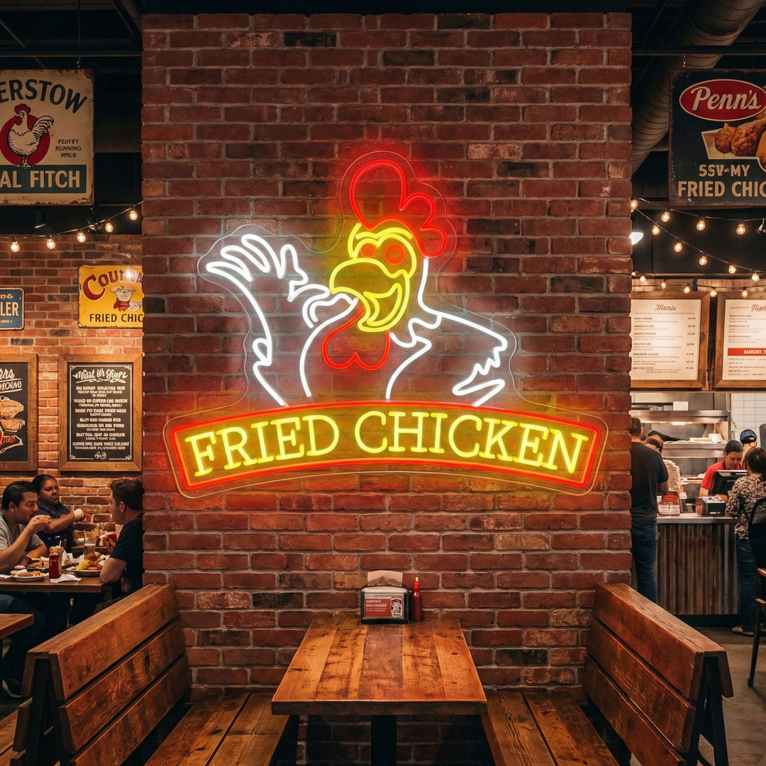 "Fried Chicken" Enseigne néon