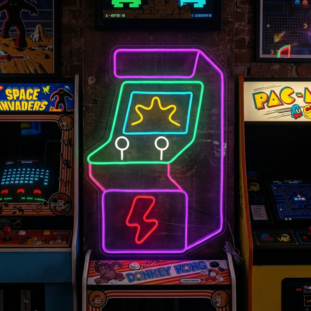 "Machine d'arcade" Enseigne néon