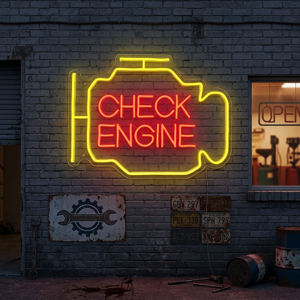 "Check Engine" Enseigne néon