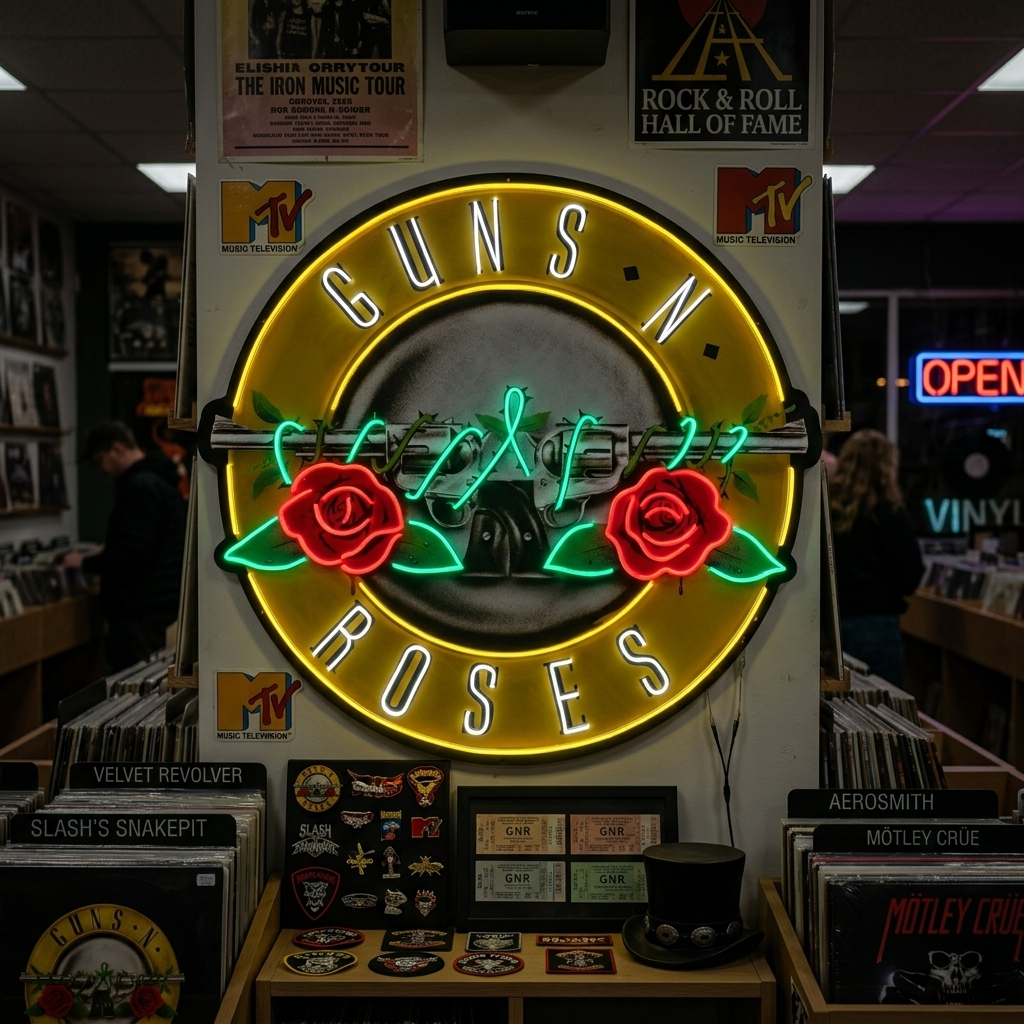 "Guns N Roses" Enseigne néon