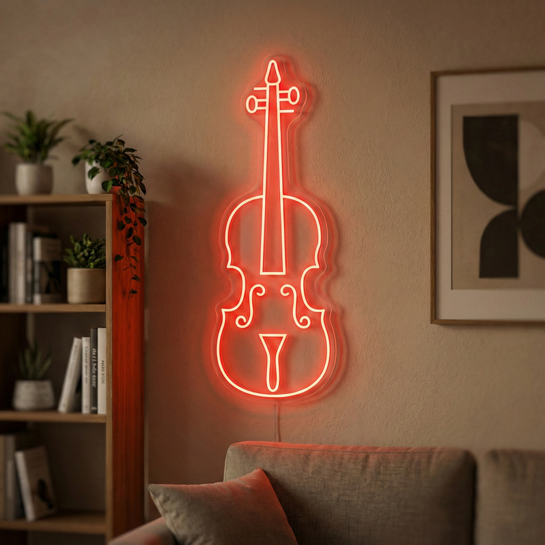 "Violon" Enseigne néon