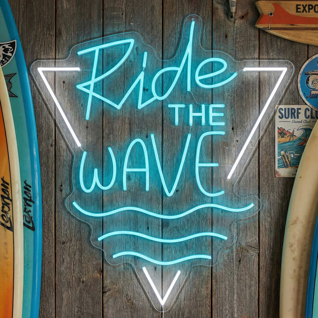 "Ride The Wave" Enseigne néon