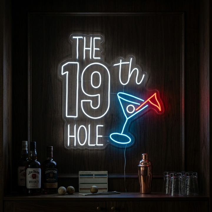 "The 19th Hole Golf" Enseigne néon