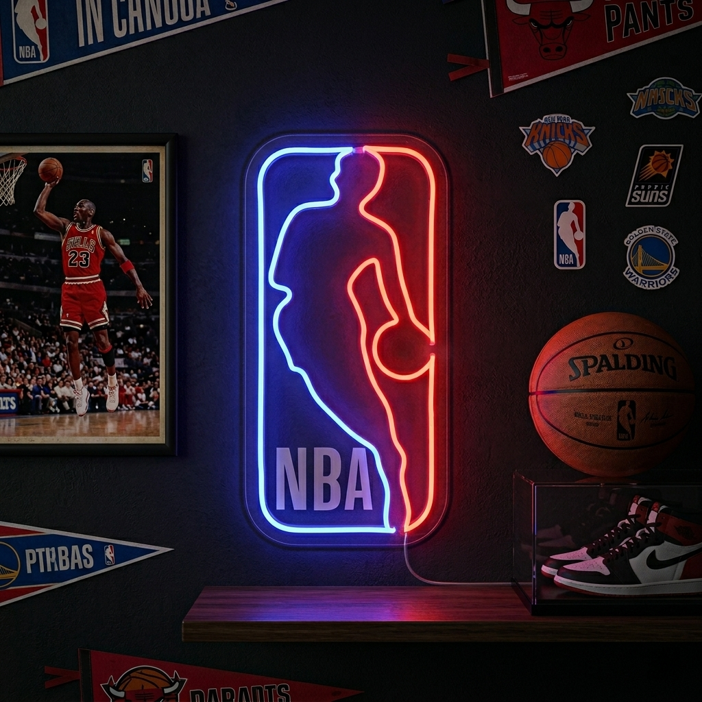 "Logo du match de basket" Enseigne néon