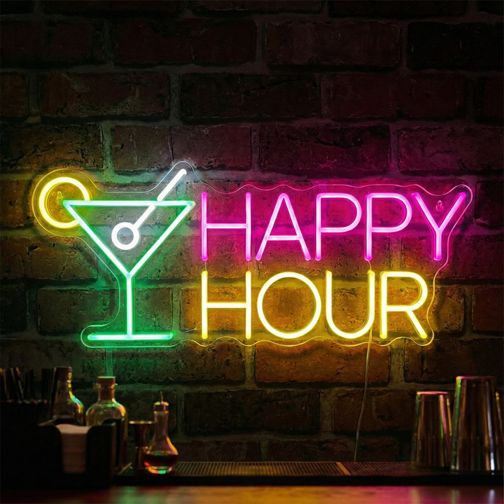 "Happy Hour" Enseigne néon