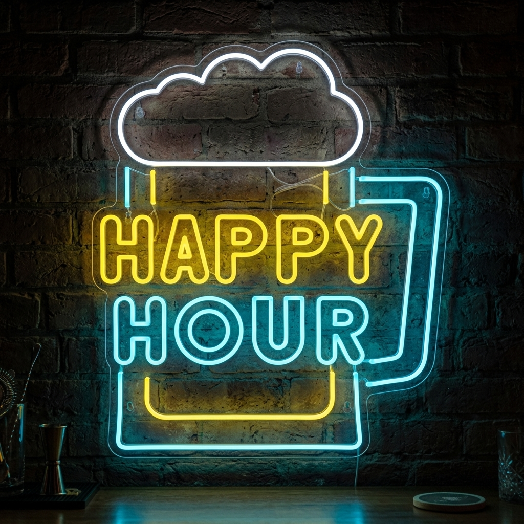 "Happy Hour" Enseigne néon