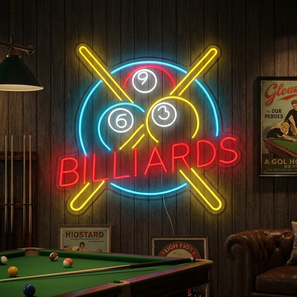 "Billiards" Enseigne néon