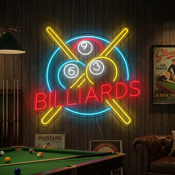 "Billiards" Enseigne néon