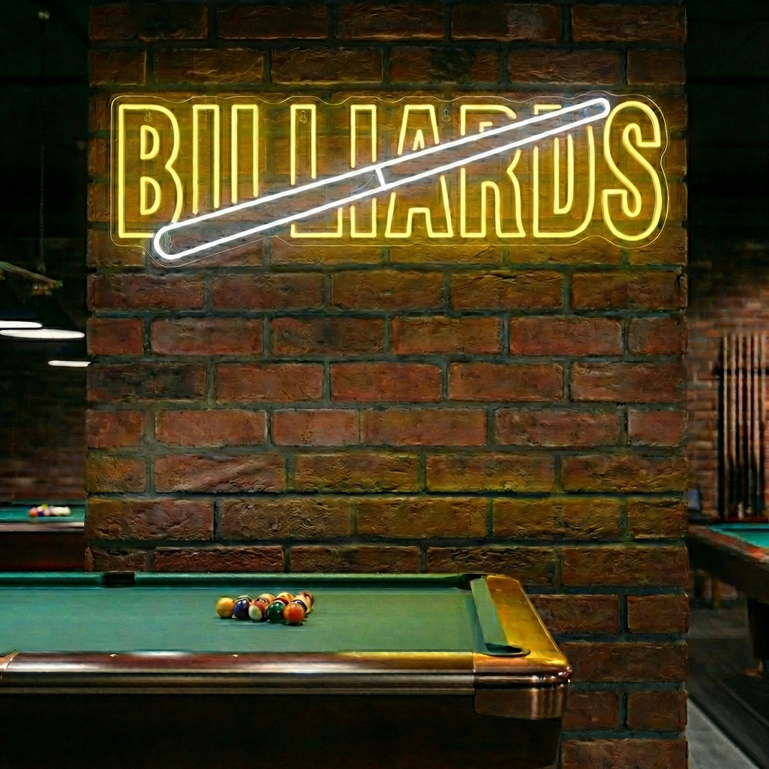 "Billiards" Enseigne néon