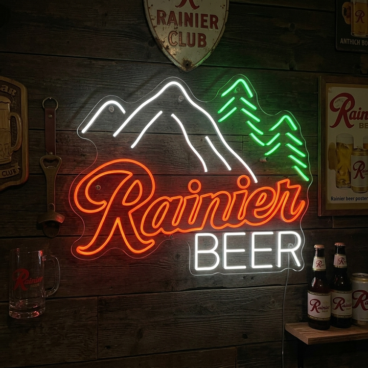 "Rainier Beer" Enseigne néon