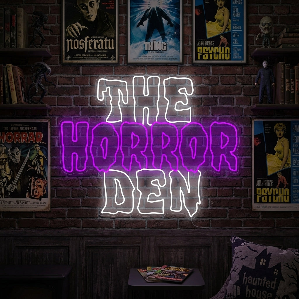 "The Horror Den" Enseigne néon