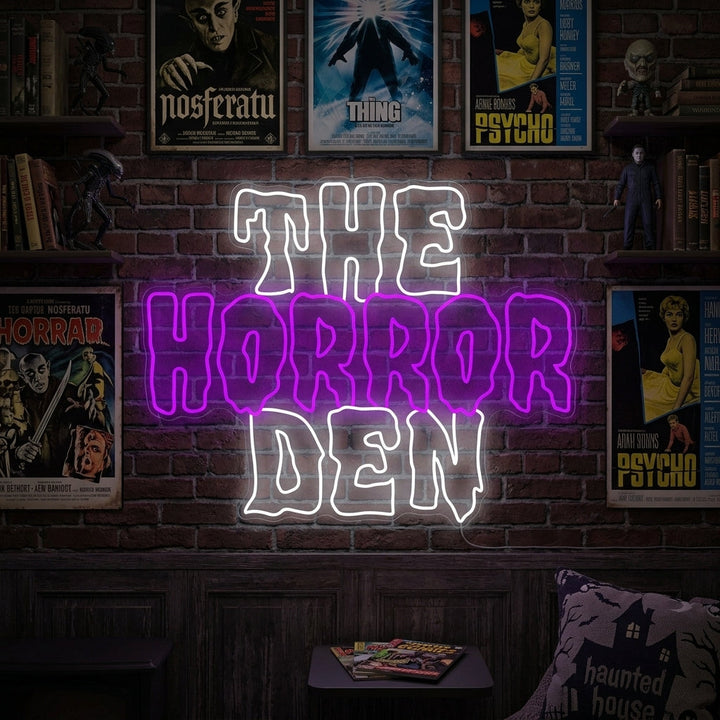 "The Horror Den" Enseigne néon