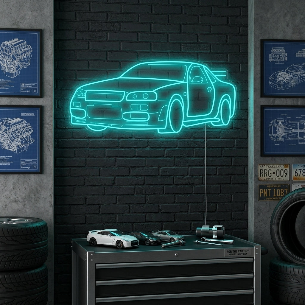 "Voiture GTR" Enseigne néon