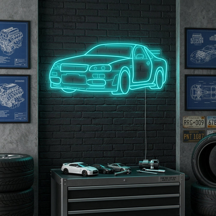 "Voiture GTR" Enseigne néon