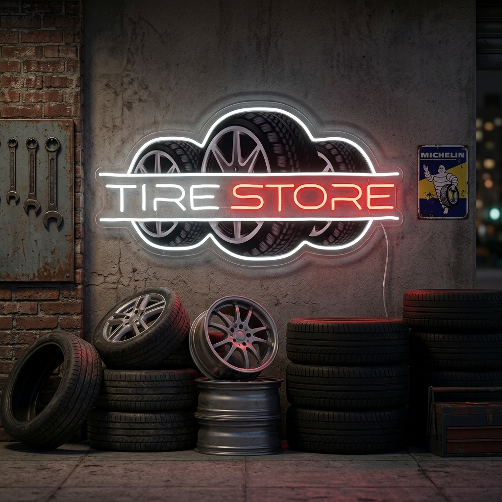 "Tire Store" Enseigne néon