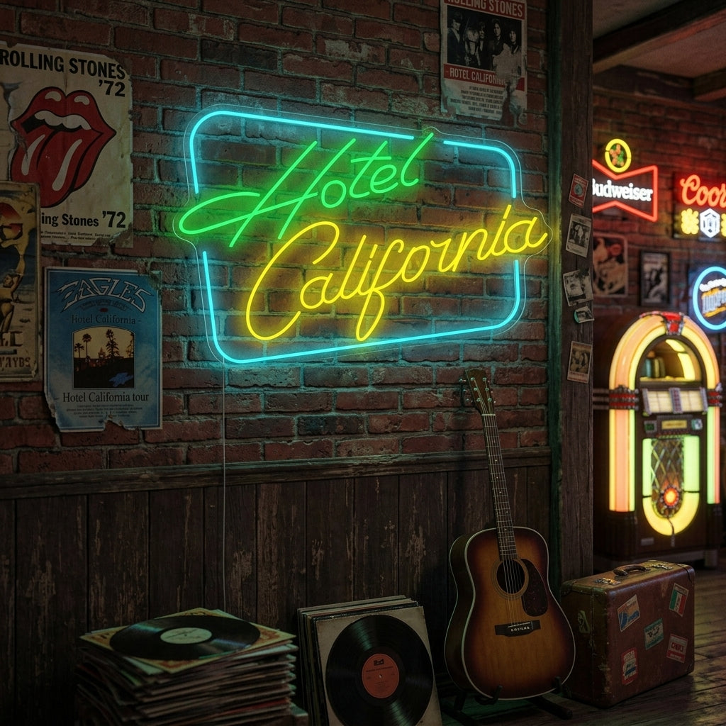 "Hotel California" Enseigne néon