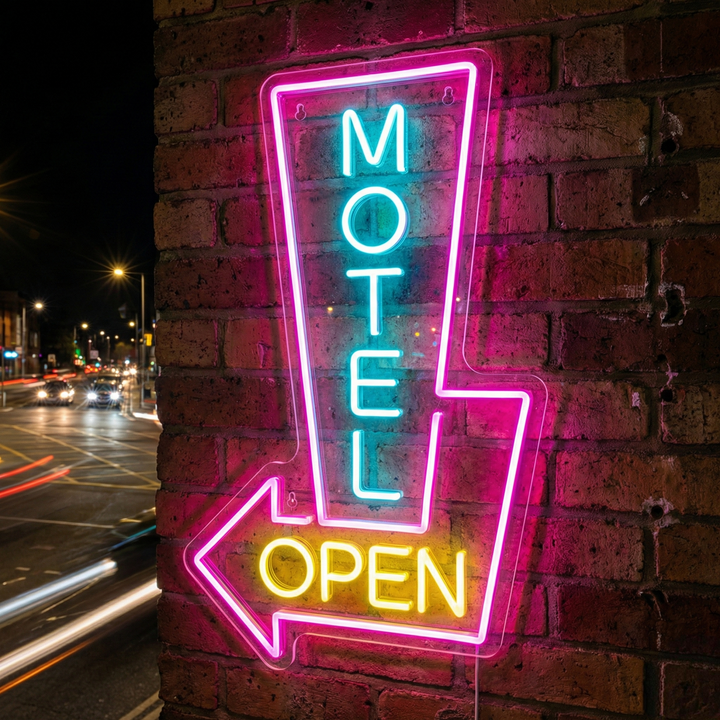 "Motel Open" Enseigne néon