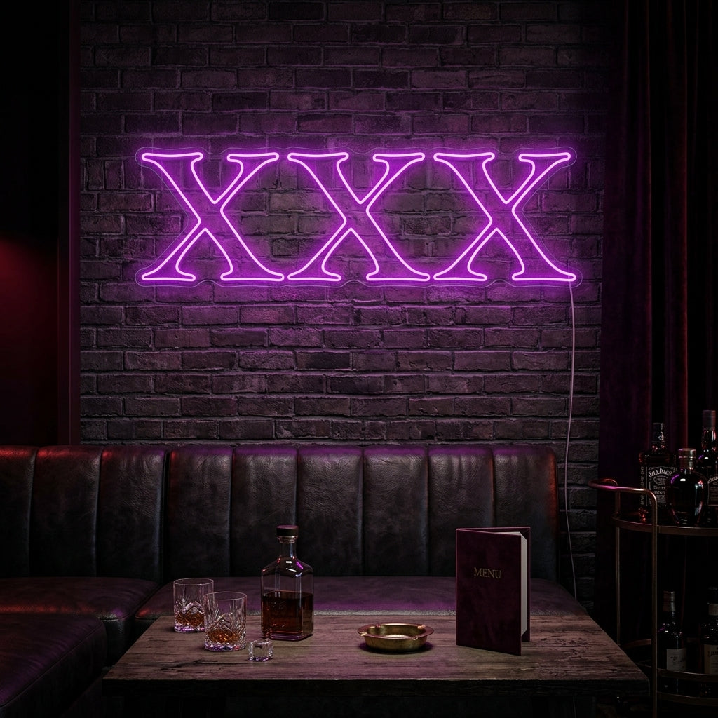 "XXX Logo d'un magasin de sexe pour adultes" Enseigne néon