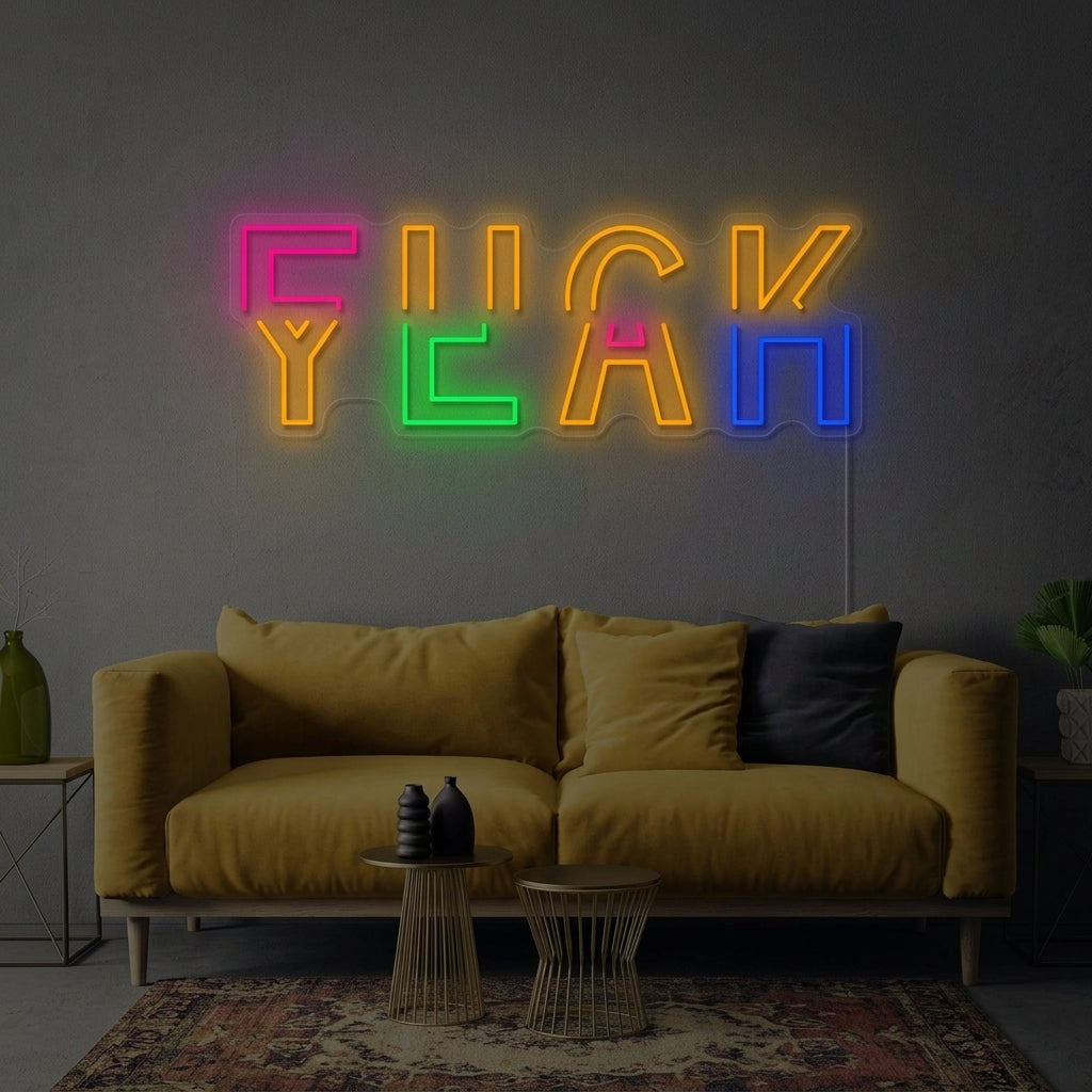 "Fuck Yeah" Enseigne néon