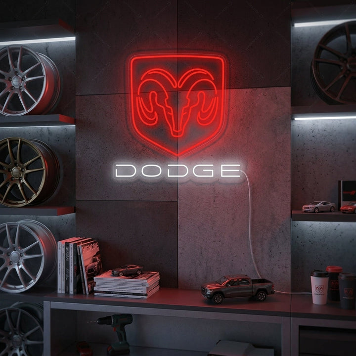 "Dodg-Car" Enseigne néon