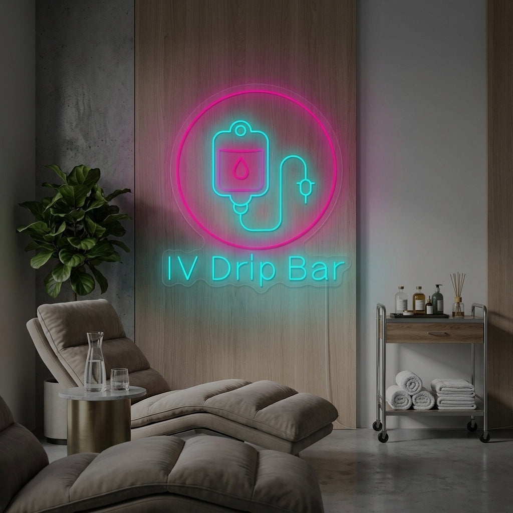 "Iv Drip Bar" Enseigne néon