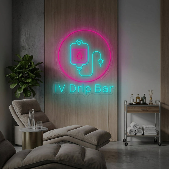 "Iv Drip Bar" Enseigne néon