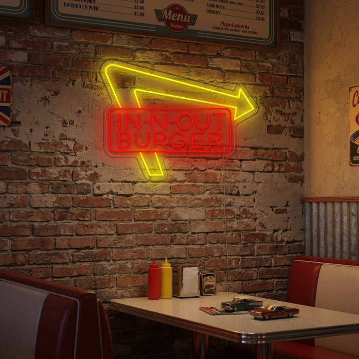 "In-N-Out Burger" Enseigne néon