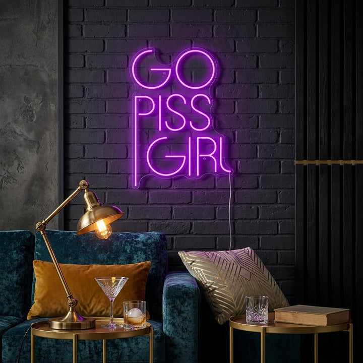 "Go Piss Girl" Enseigne néon