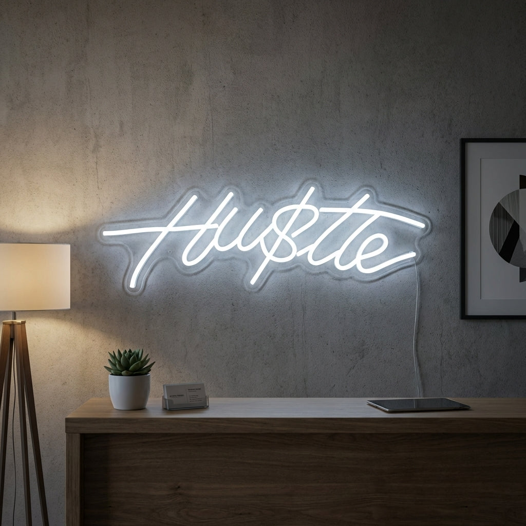 "Hustle" Enseigne néon