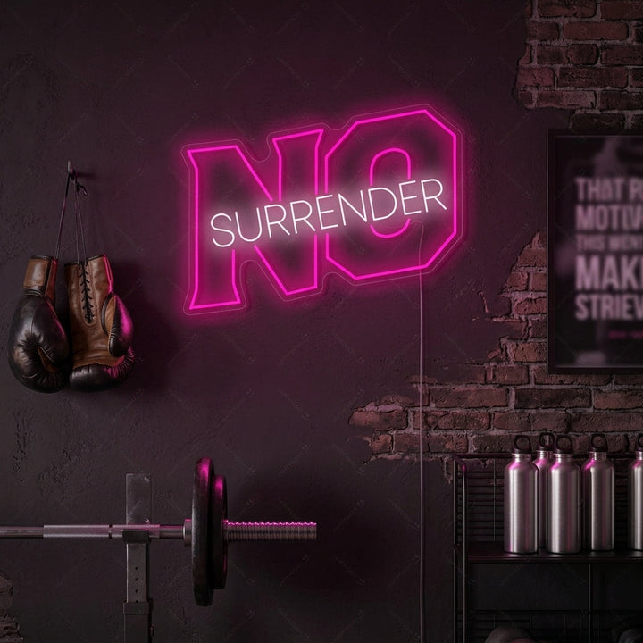 "No Surrender" Enseigne néon