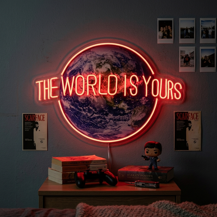 "The World Is Yours" Enseigne néon